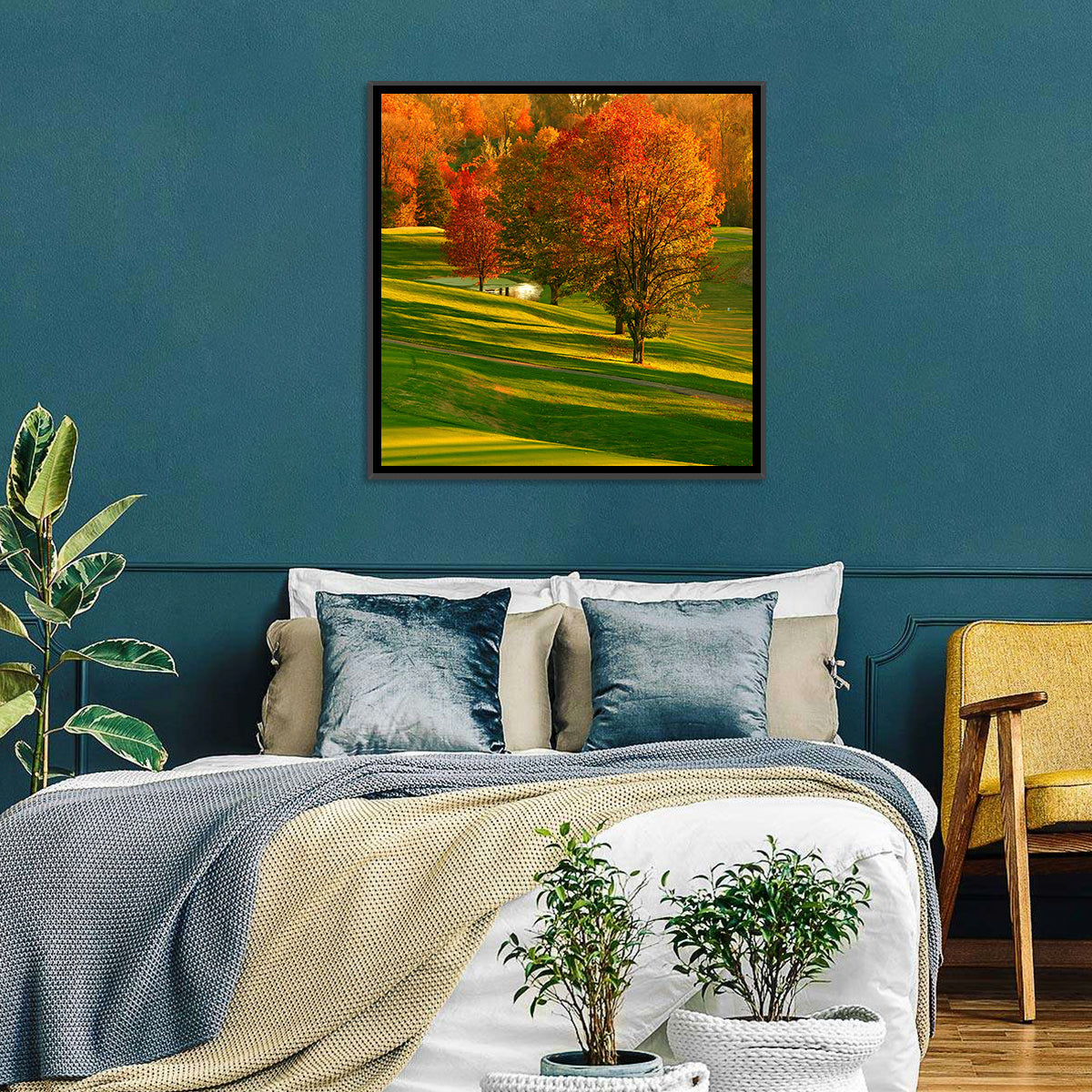 Golden Hour Golf Course Wall Art