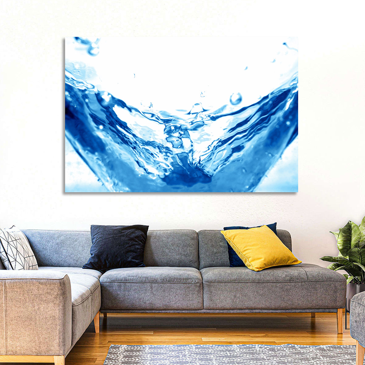 High-speed Water Splash Wall Art in a room, landscape