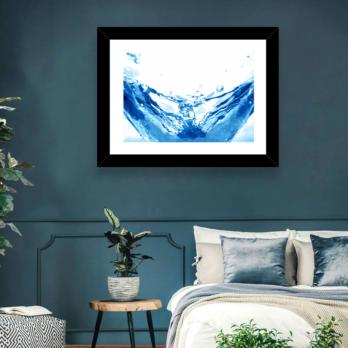 High-speed Water Splash Wall Art in a room, landscape