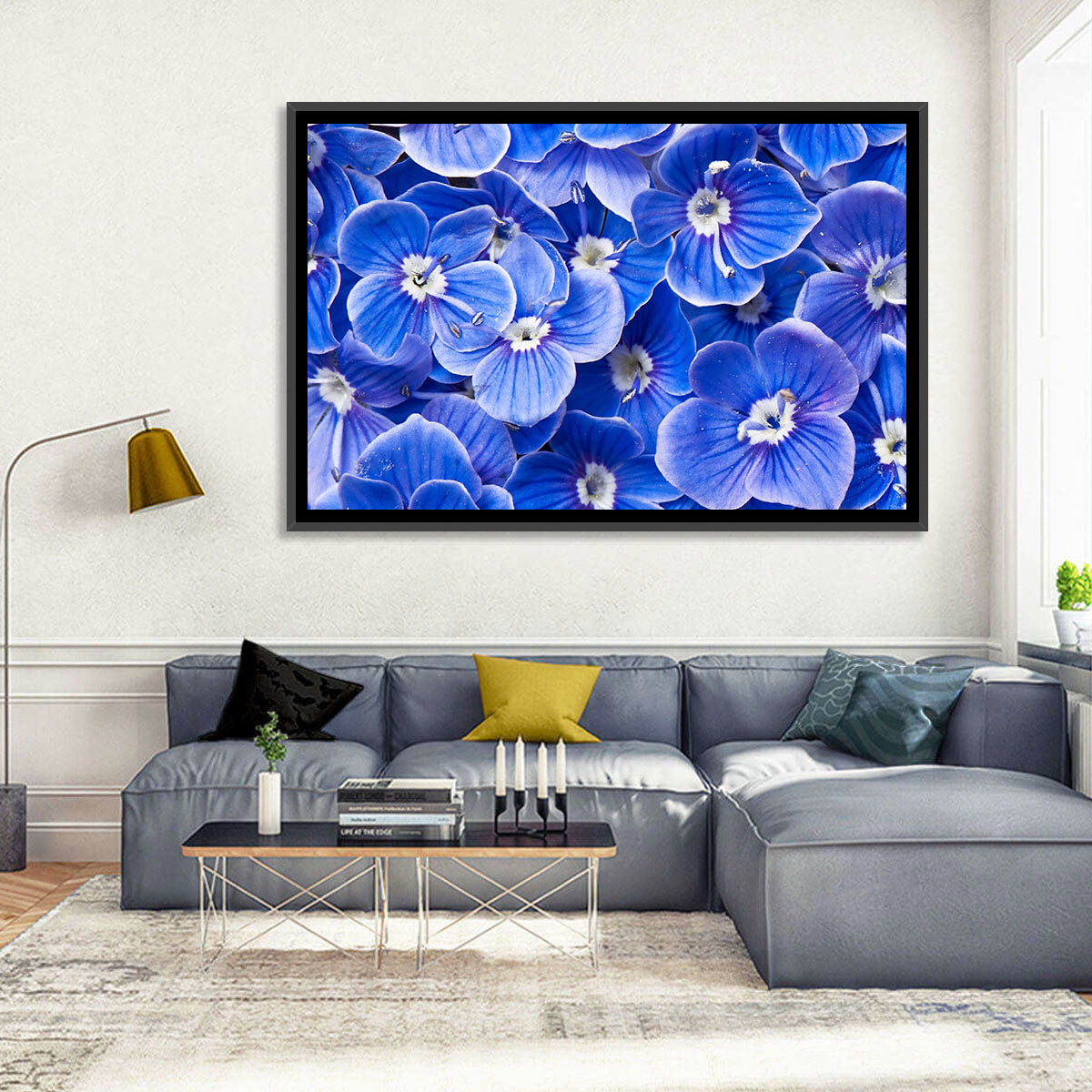 Blue Wildflower Close-up Wall Art