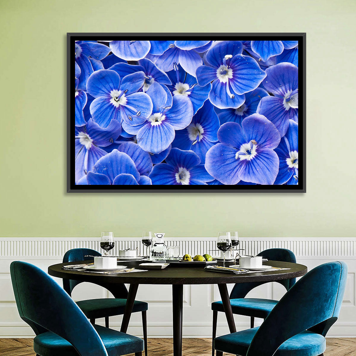 Blue Wildflower Close-up Wall Art