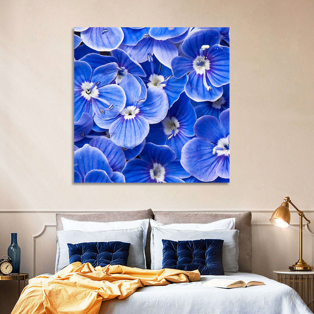 Blue Wildflower Close-up Wall Art