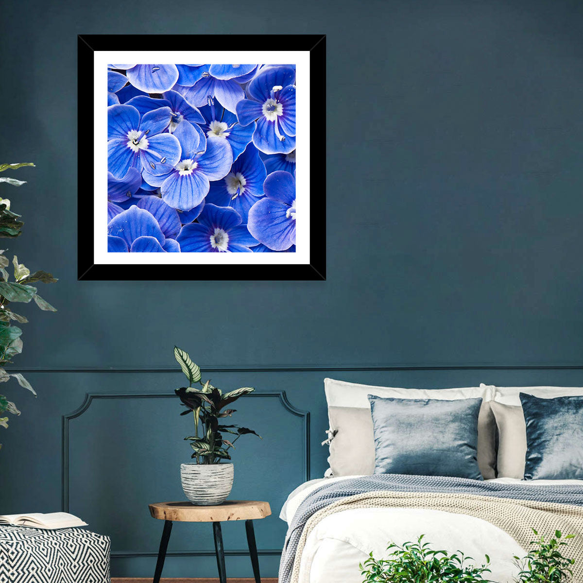 Blue Wildflower Close-up Wall Art