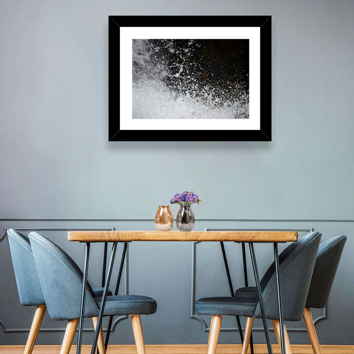 High-speed Water Splash Wall Art in a room, landscape