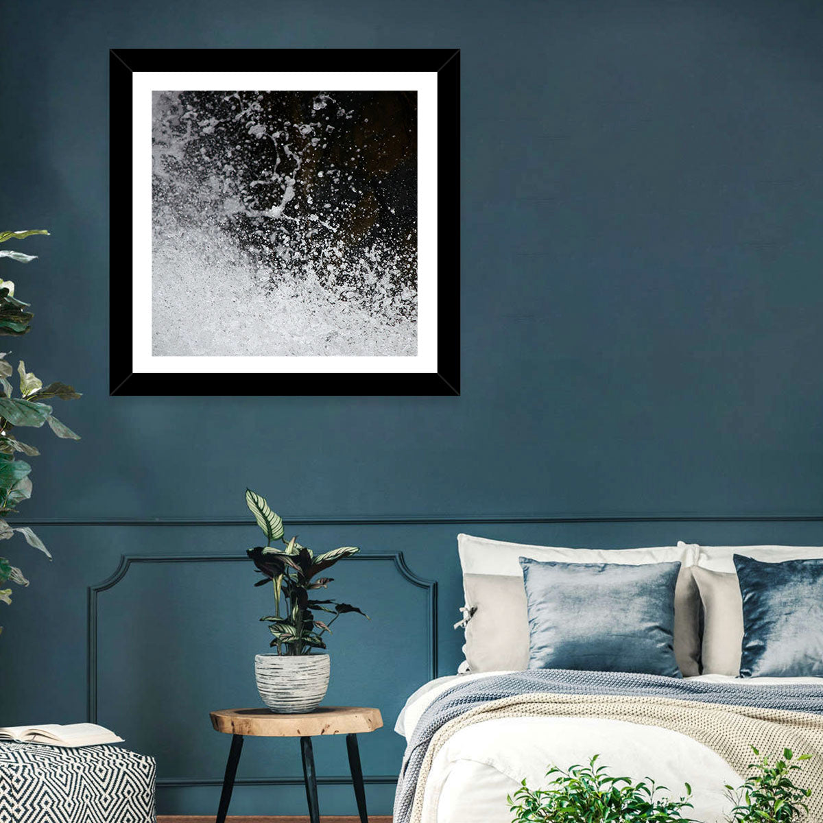 High-speed Water Splash Wall Art in a room, landscape