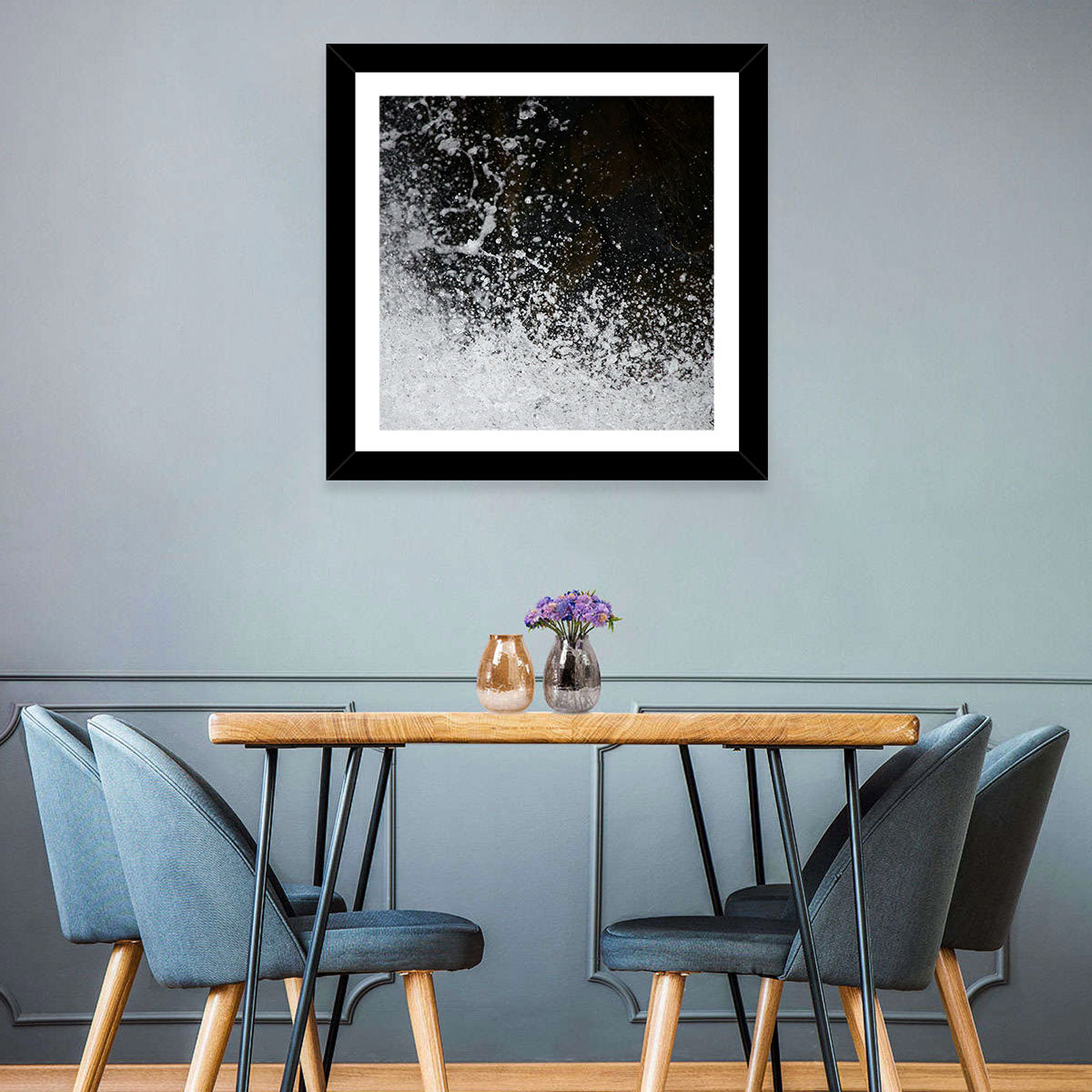 High-speed Water Splash Wall Art in a room, landscape