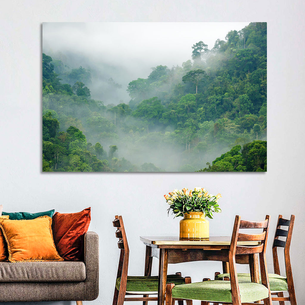 Misty Rainforest Morning Wall Art