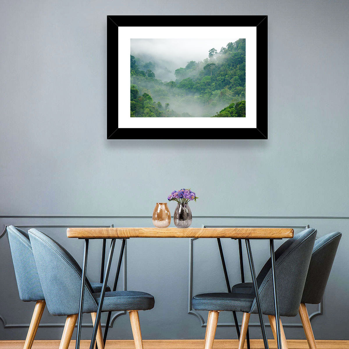 Misty Rainforest Morning Wall Art