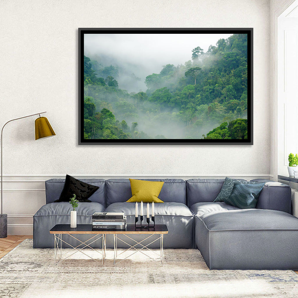 Misty Rainforest Morning Wall Art