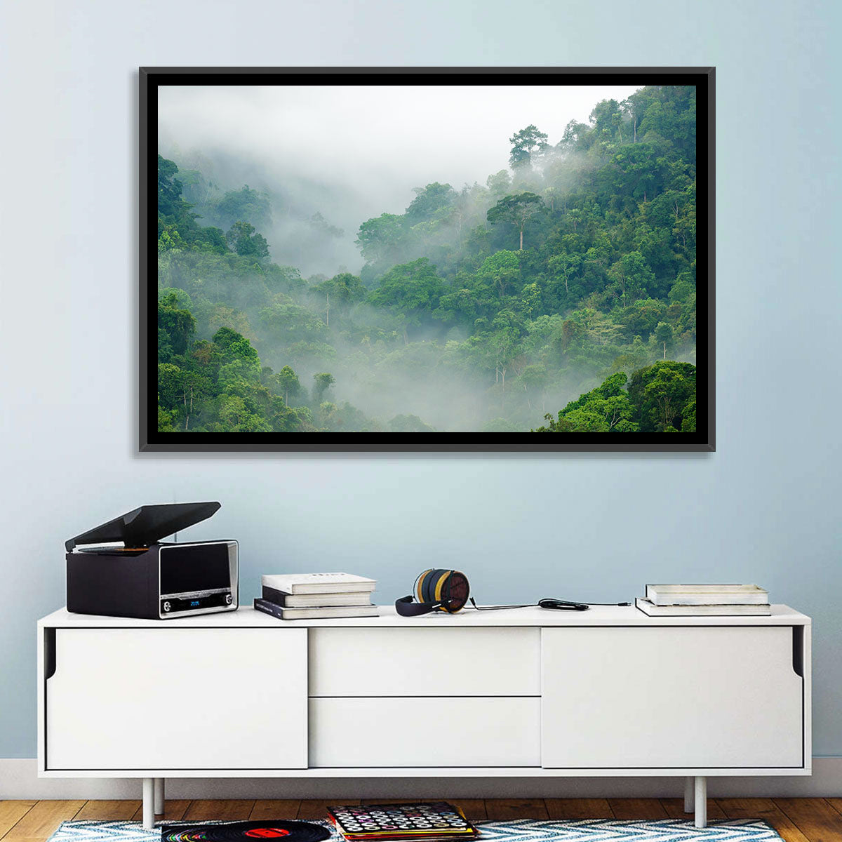 Misty Rainforest Morning Wall Art
