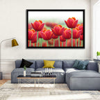 Red Tulips with Yellow Tips Wall Art