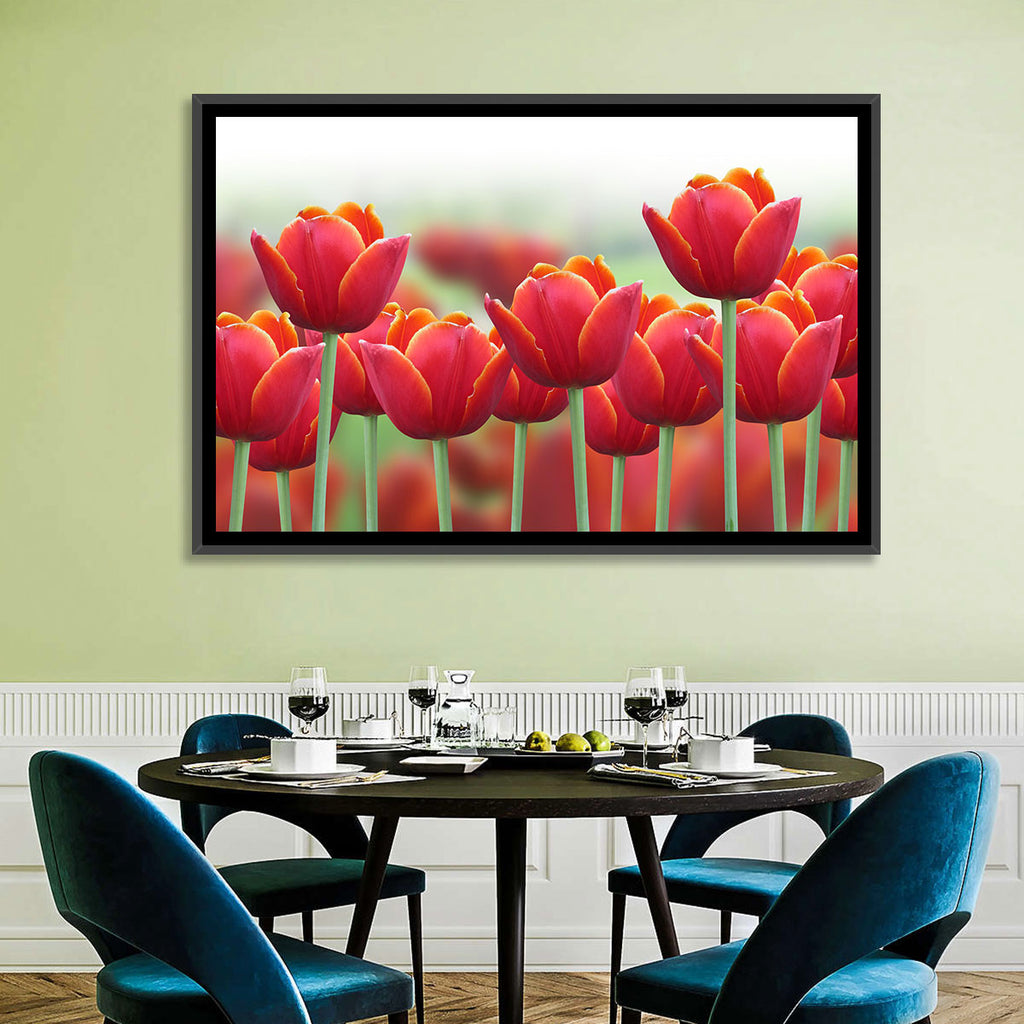 Red Tulips with Yellow Tips Wall Art