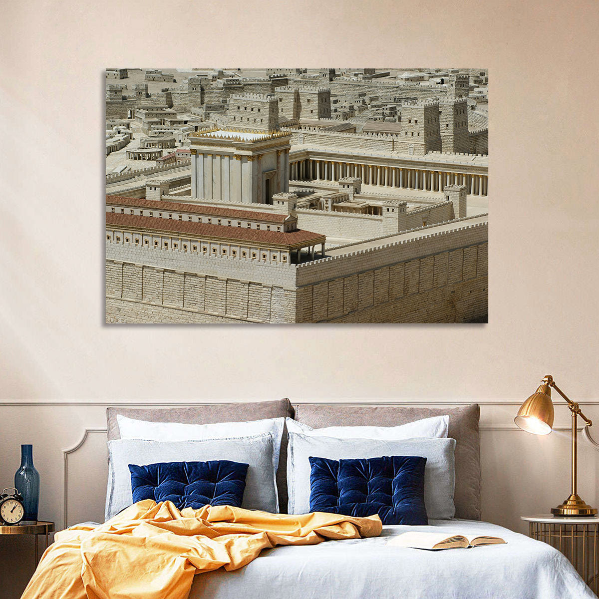 Holyland Model Second Temple Wall Art in a room, landscape
