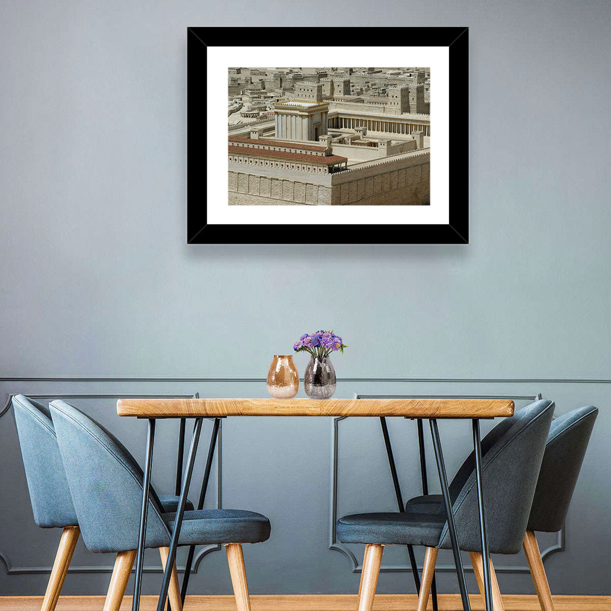 Holyland Model Second Temple Wall Art in a room, landscape