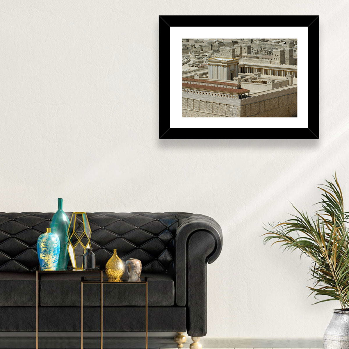 Holyland Model Second Temple Wall Art in a room, landscape