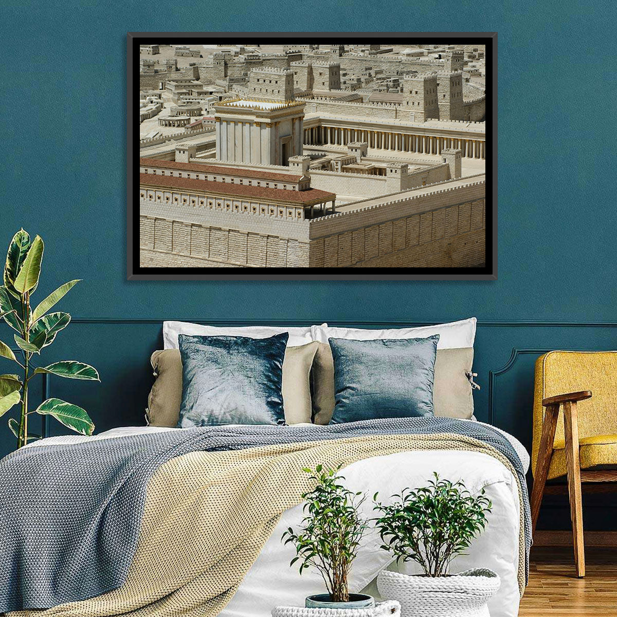 Holyland Model Second Temple Wall Art in a room, landscape
