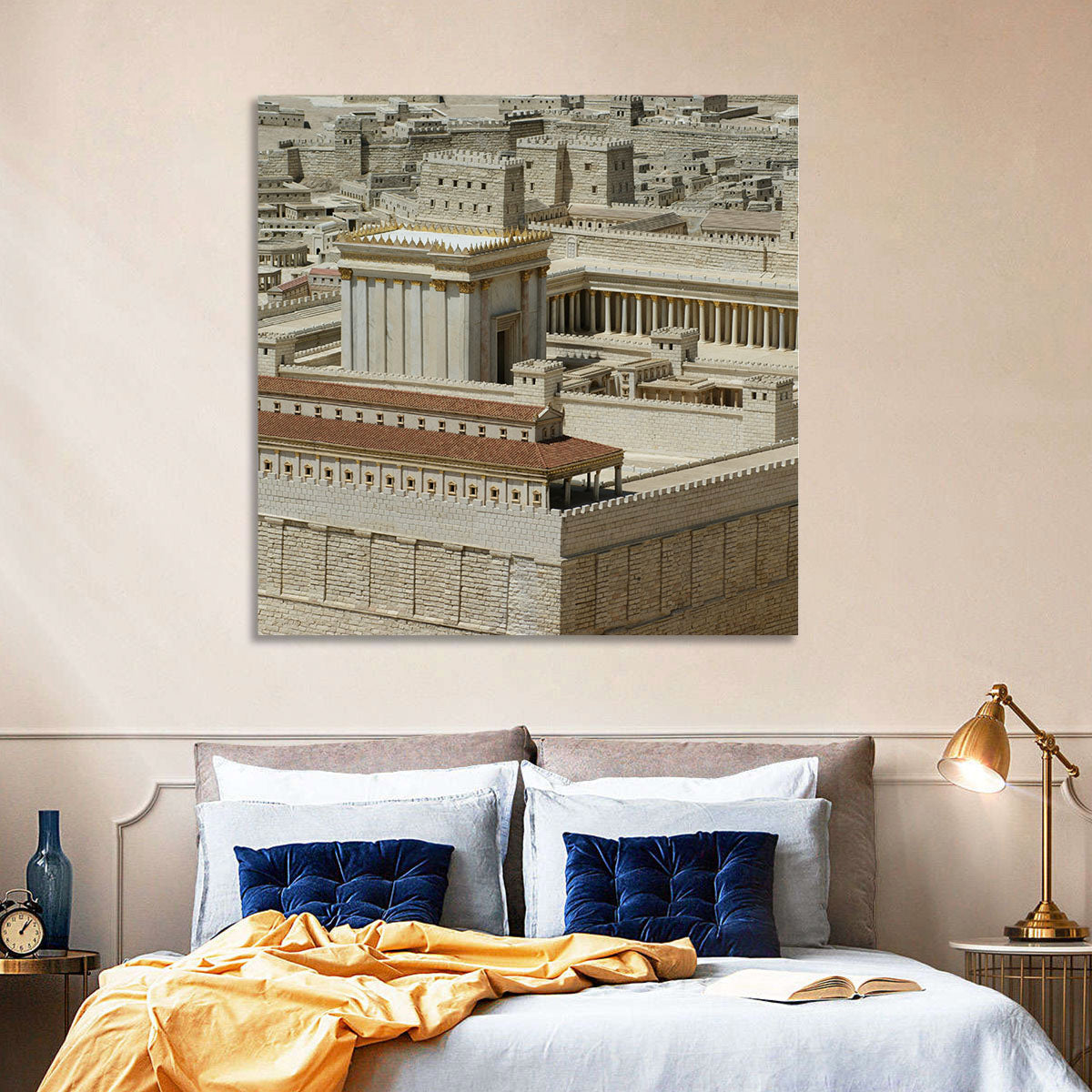 Holyland Model Second Temple Wall Art in a room, landscape