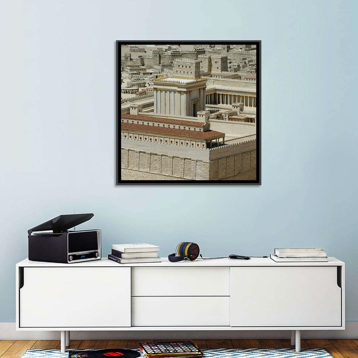 Holyland Model Second Temple Wall Art in a room, landscape