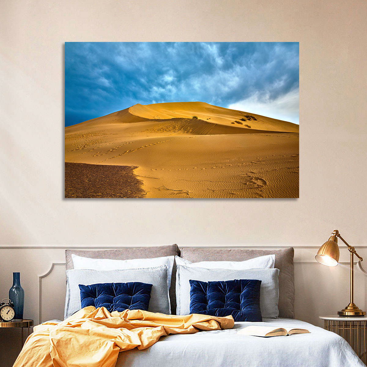 Altyn Emel Sand Dunes Wall Art in a room, landscape
