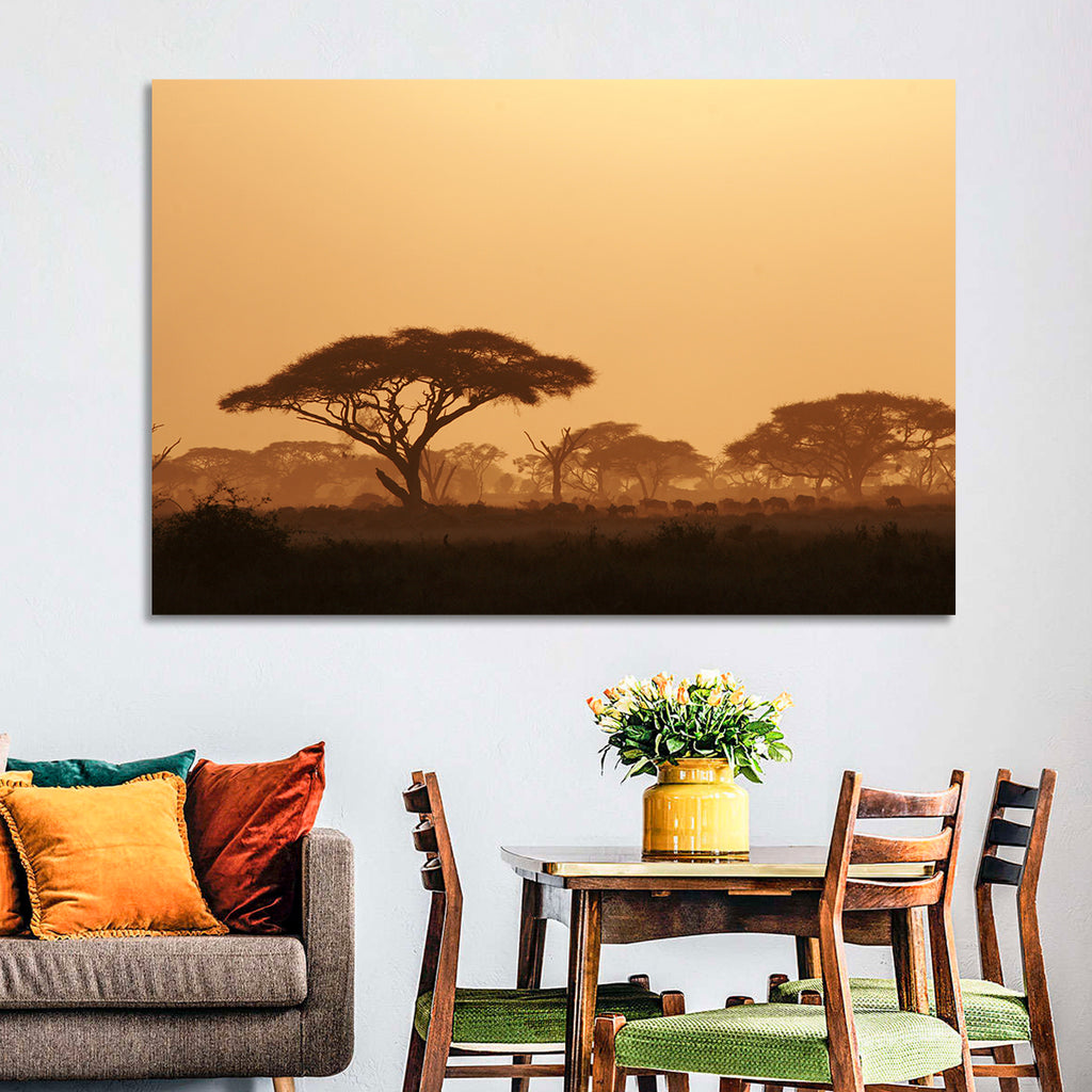Amboseli Savanna Sunset Wall Art