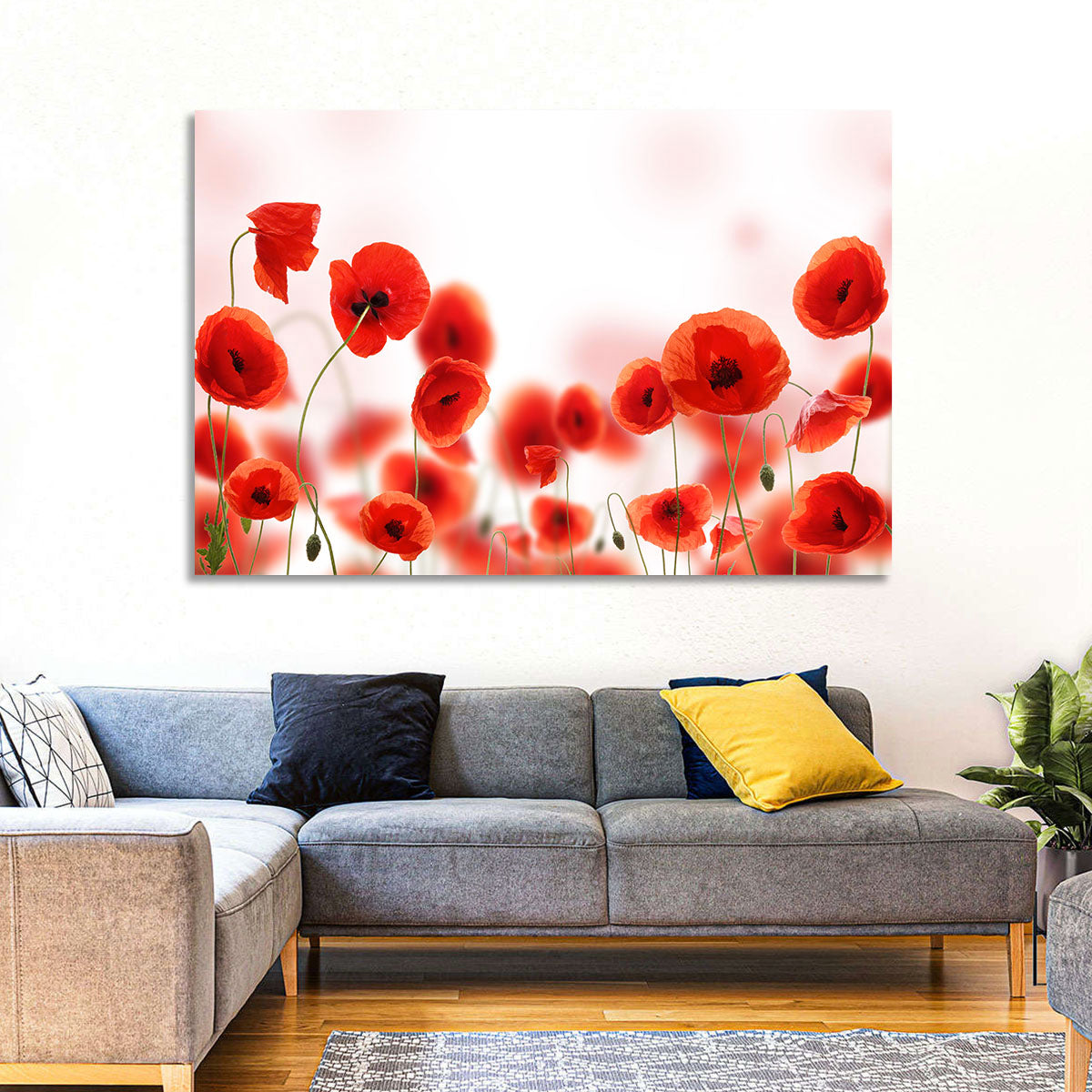 Red Poppy Field Wall Art