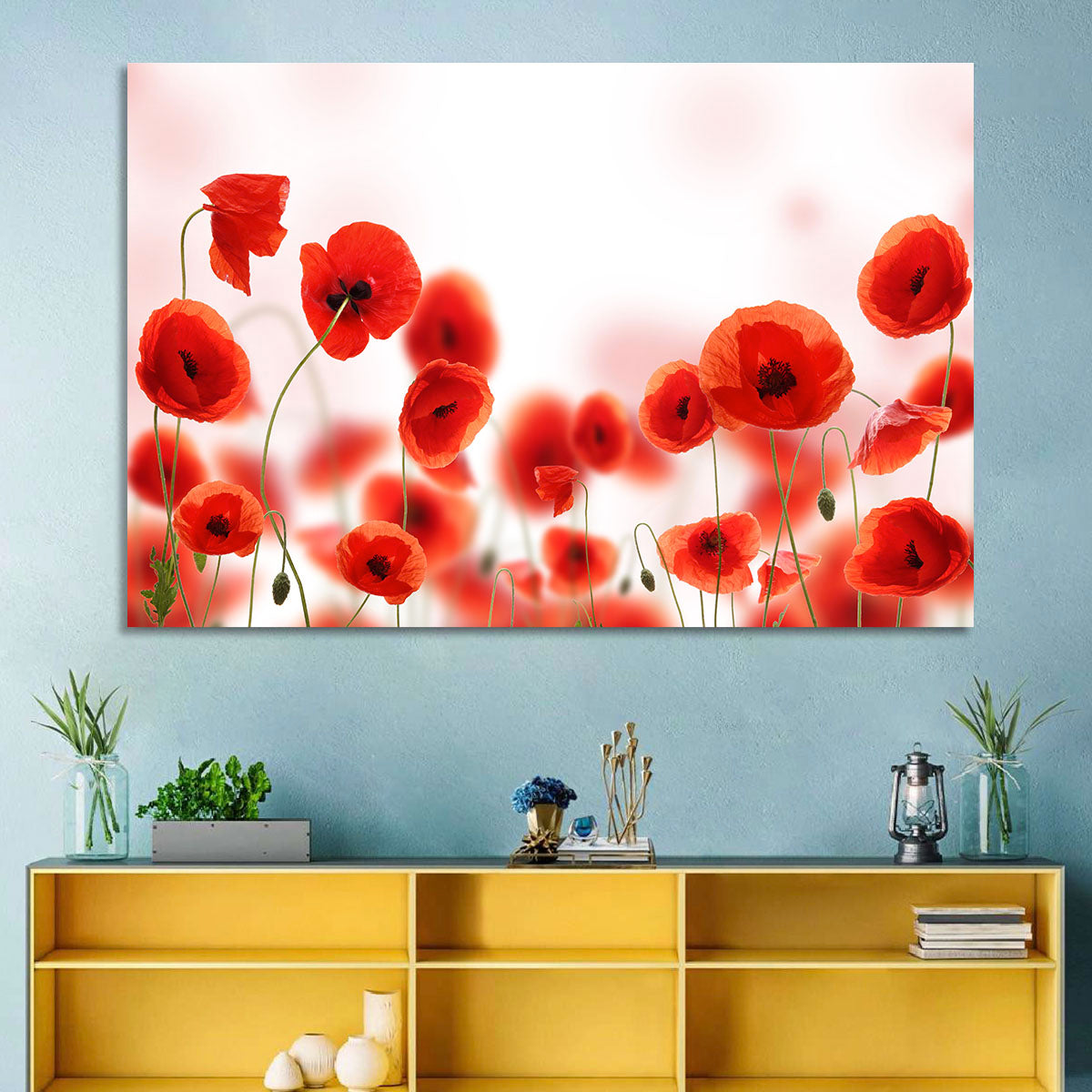 Red Poppy Field Wall Art