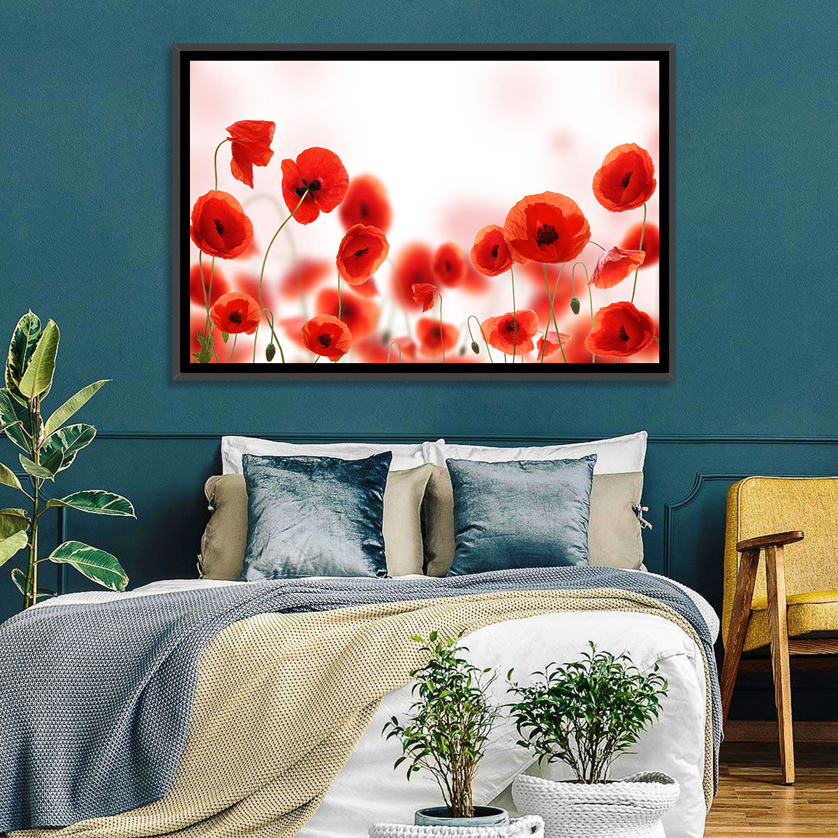 Red Poppy Field Wall Art