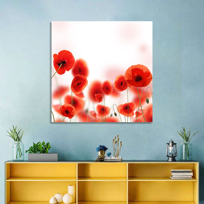 Red Poppy Field Wall Art