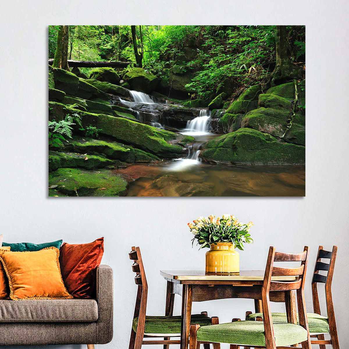 Mossy Rainforest Stream Wall Art