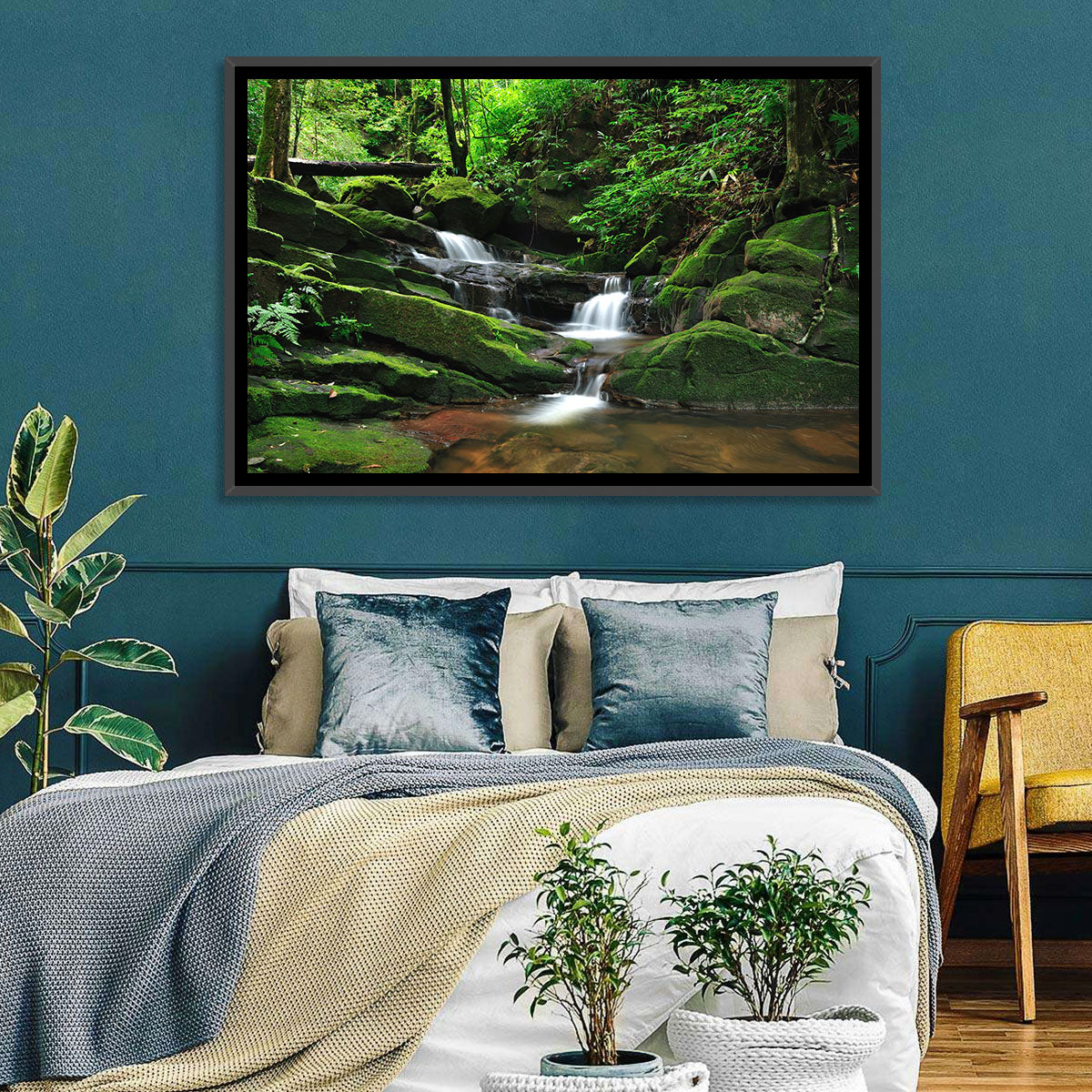 Mossy Rainforest Stream Wall Art