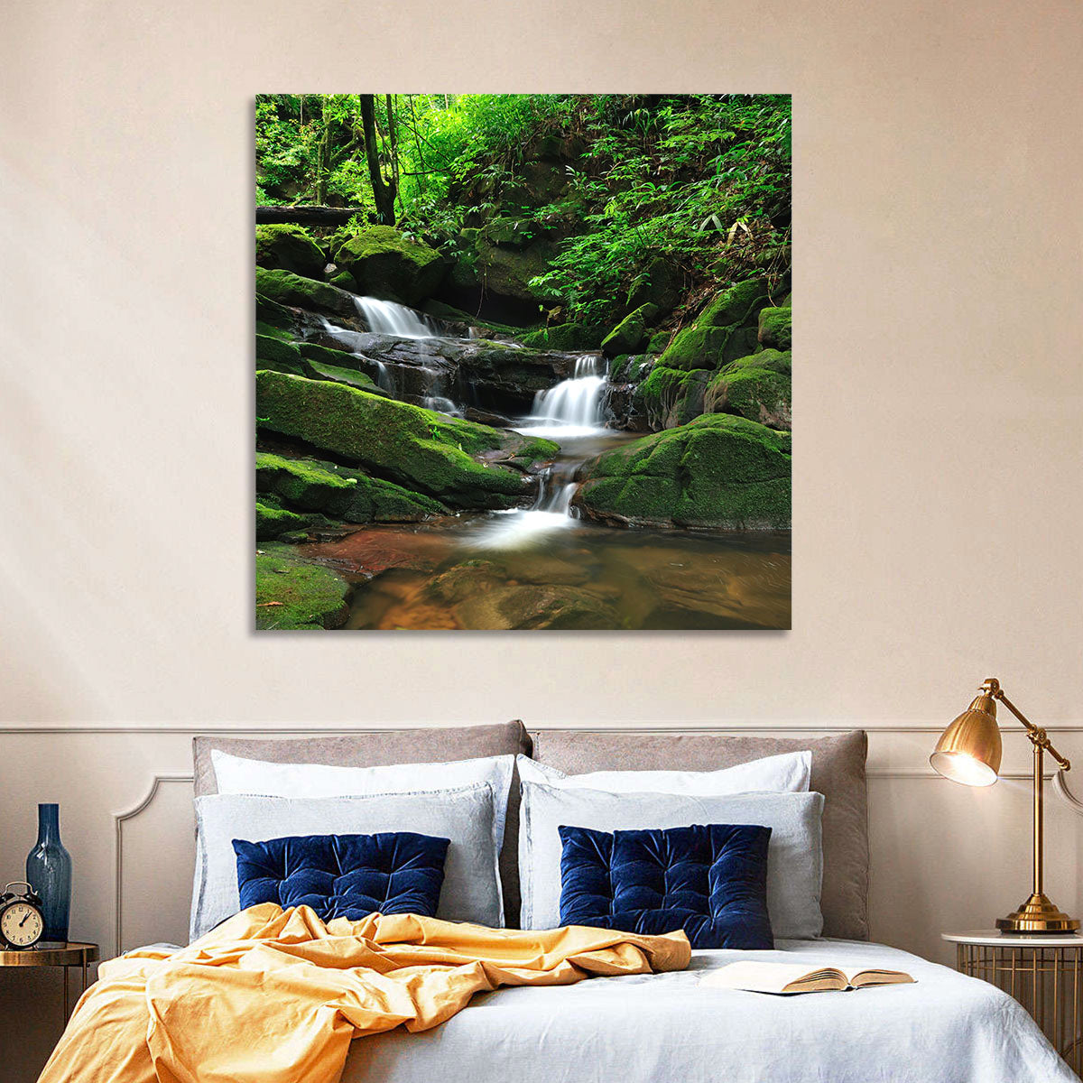 Mossy Rainforest Stream Wall Art