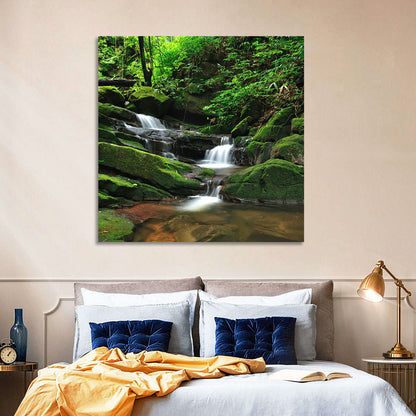 Mossy Rainforest Stream Wall Art