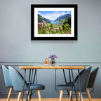 Lungern Village with Wildflowers Wall Art