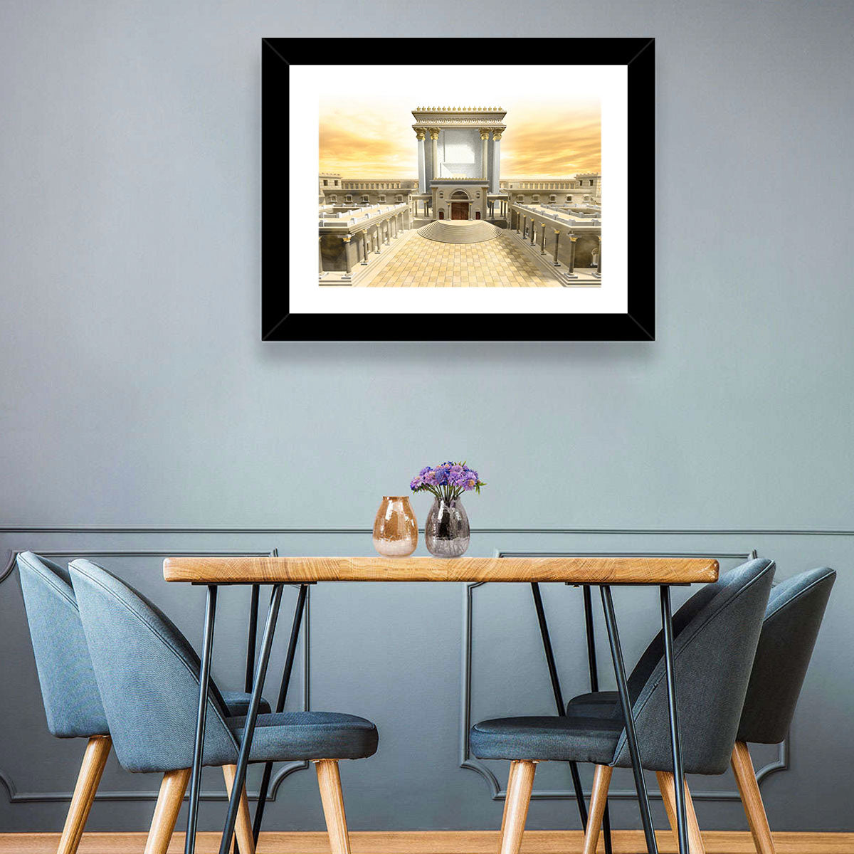 Herodian Temple at Sunset Wall Art in a room, landscape