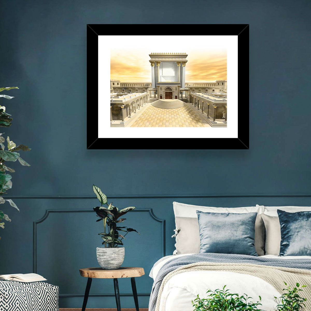 Herodian Temple at Sunset Wall Art in a room, landscape