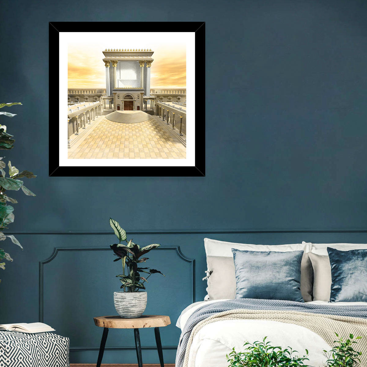 Herodian Temple at Sunset Wall Art in a room, landscape