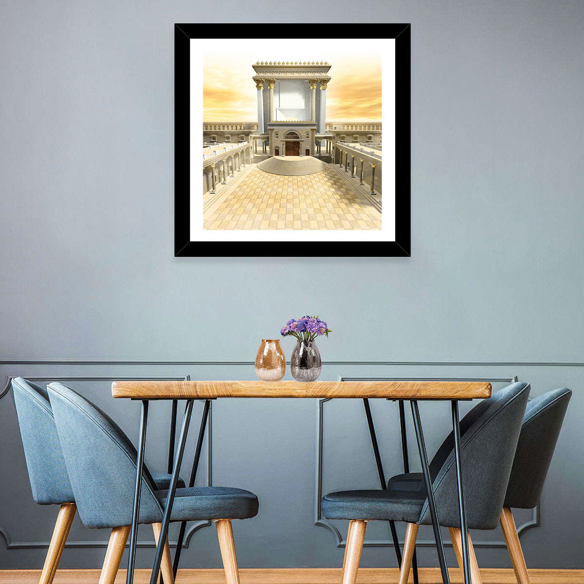 Herodian Temple at Sunset Wall Art in a room, landscape