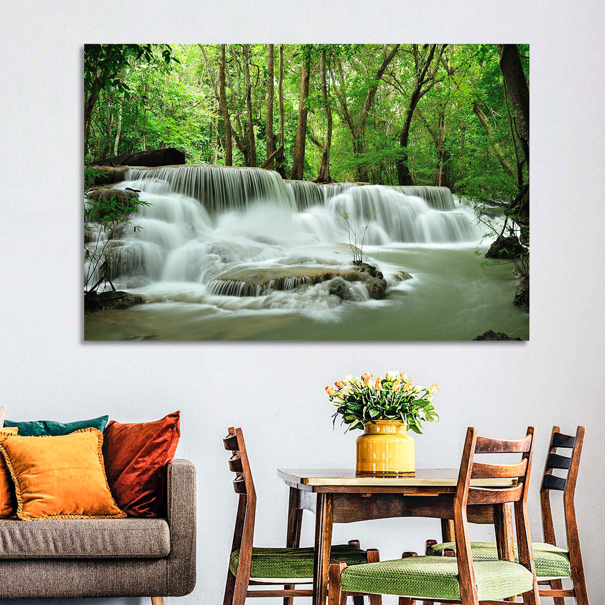 Erawan Falls Forest Cascade Wall Art