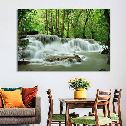 Erawan Falls Forest Cascade Wall Art