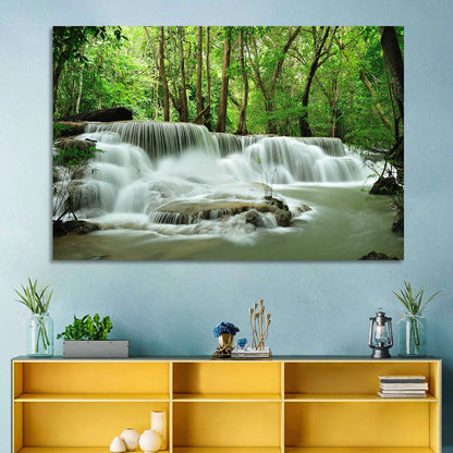 Erawan Falls Forest Cascade Wall Art