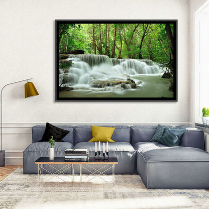Erawan Falls Forest Cascade Wall Art