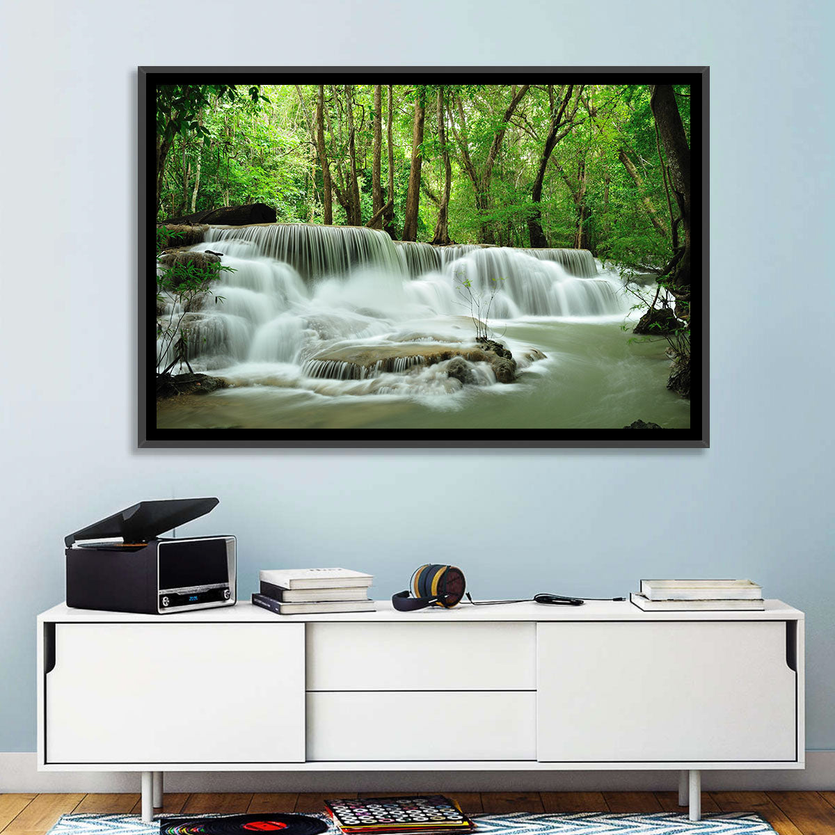 Erawan Falls Forest Cascade Wall Art