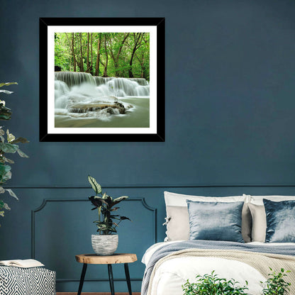 Erawan Falls Forest Cascade Wall Art