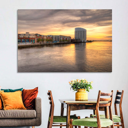 Limerick Riverside at Dusk Wall Art