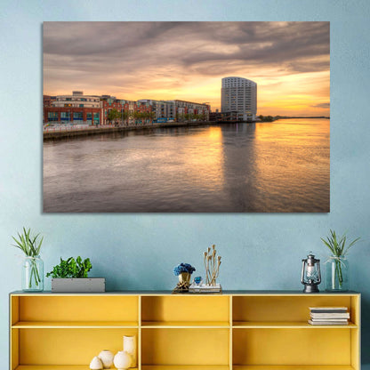 Limerick Riverside at Dusk Wall Art