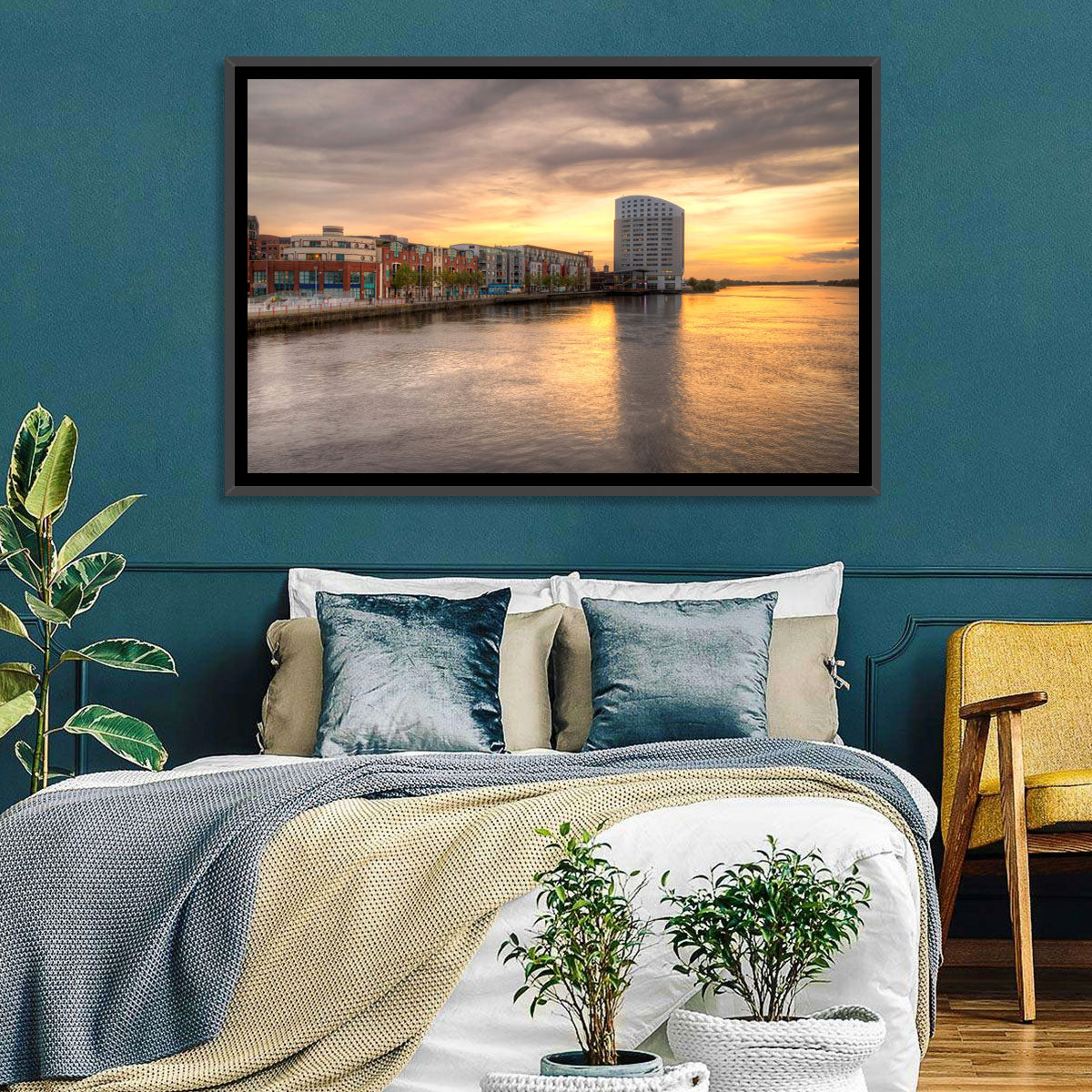 Limerick Riverside at Dusk Wall Art