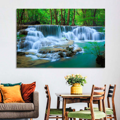 Huay Ma Khamin Erawan Waterfall Wall Art