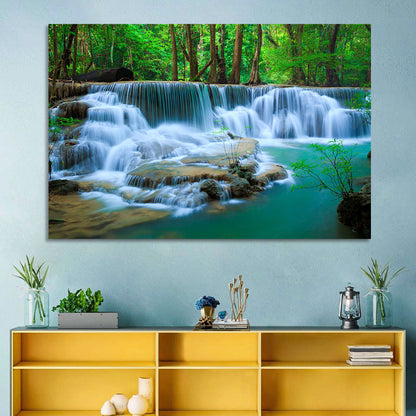 Huay Ma Khamin Erawan Waterfall Wall Art
