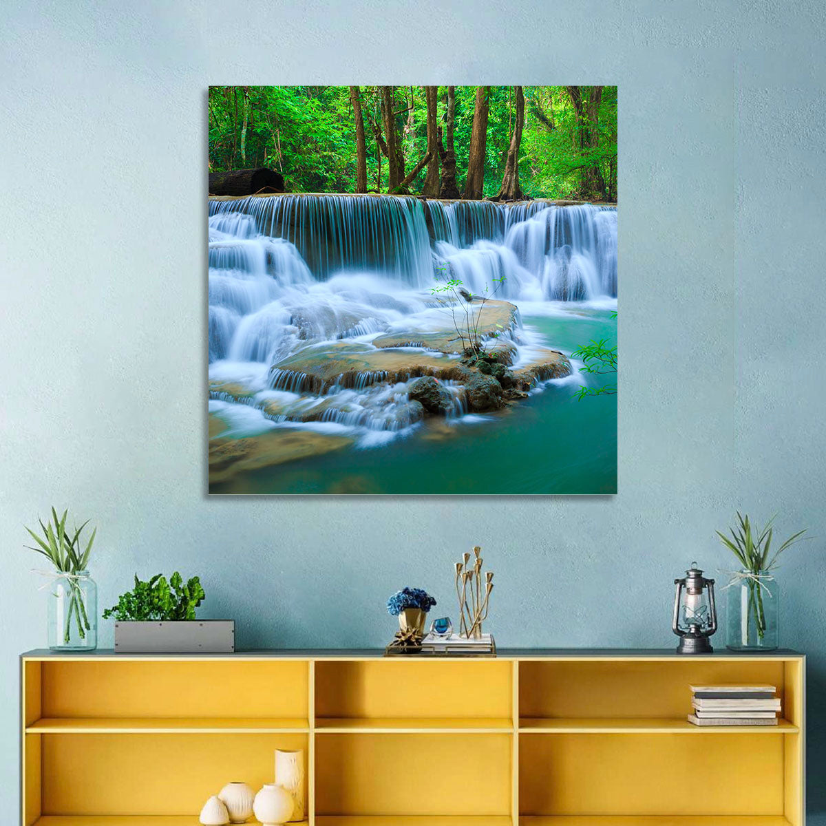 Huay Ma Khamin Erawan Waterfall Wall Art