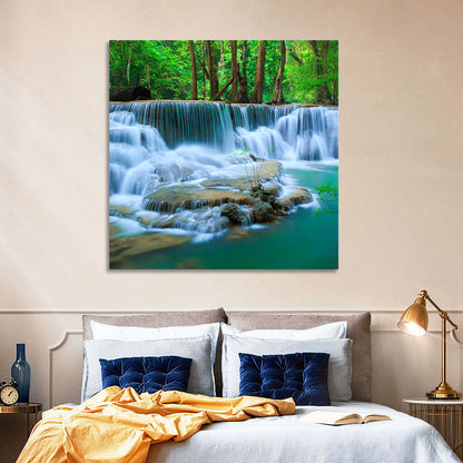 Huay Ma Khamin Erawan Waterfall Wall Art